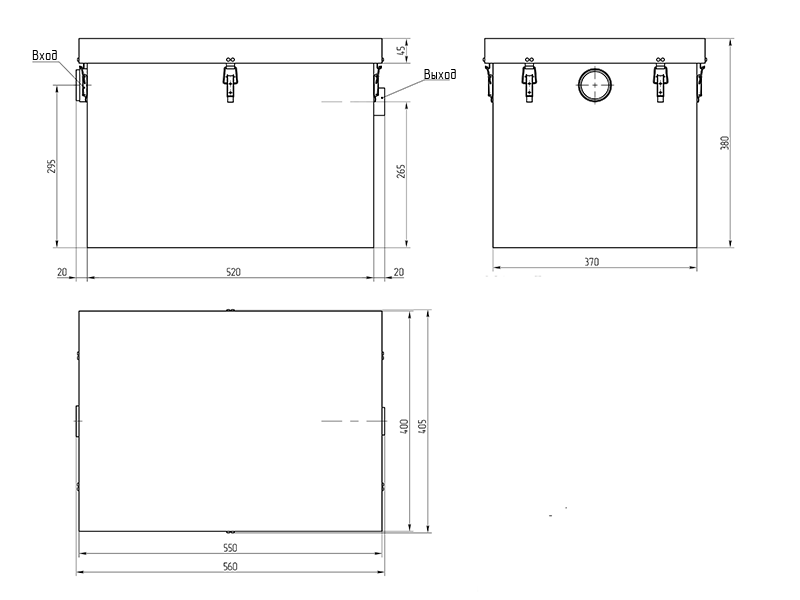 Габаритный чертеж AS-IN 0,5-40